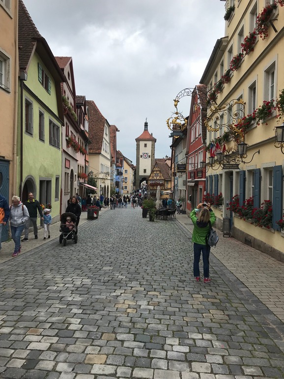 Een gezellig straatje in Rothenburg o.d. Tauber